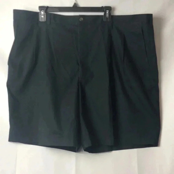 NORDSTROM SHORTS MENS SZ 46W. BLACK PLEATED FRONT - Picture 2 of 8